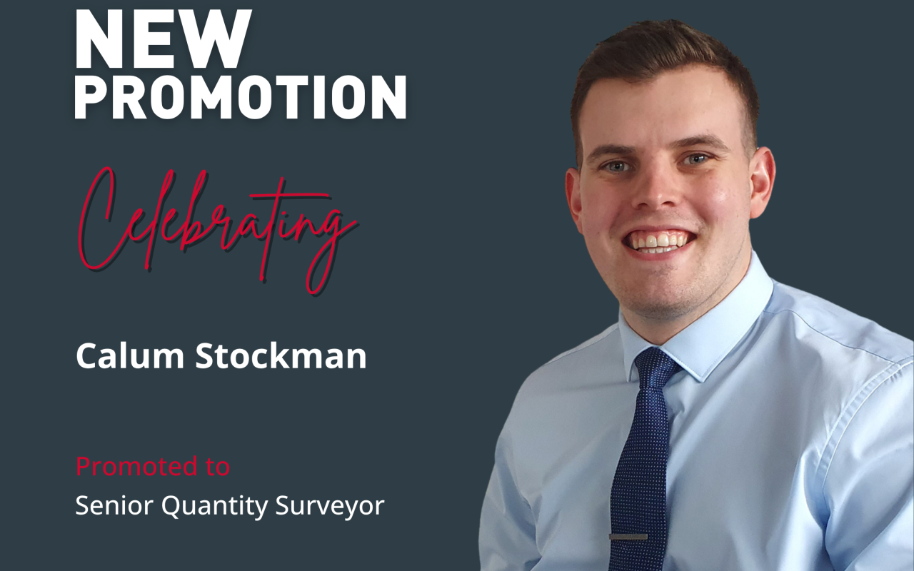 Calum Stockman promoted to Senior Quantity Surveyor
