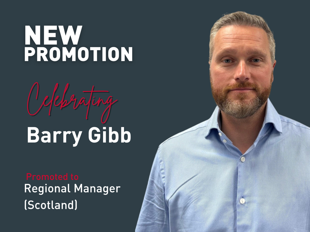 Barry Gibb Promoted to Regional Manager (Scotland)