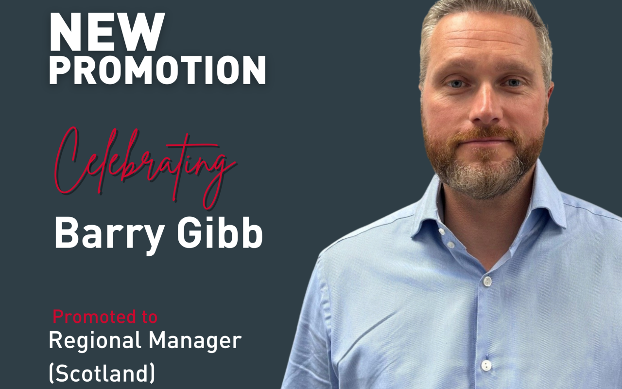 Barry Gibb Promoted to Regional Manager (Scotland)